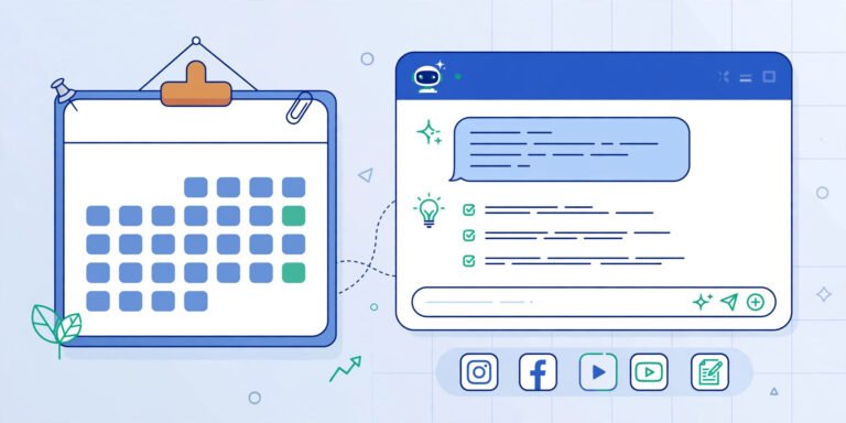 Calendario de contenidos generado con inteligencia artificial para redes sociales y blog