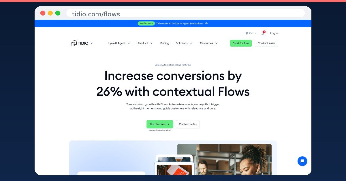 Automatizaciones Flows de Tidio para convertir visitas en ventas